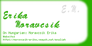 erika moravcsik business card